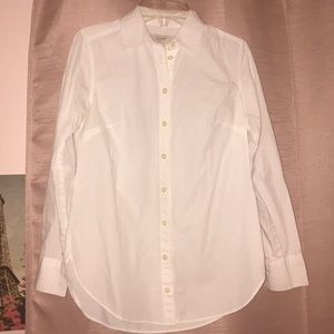 LOFT White Button Down Shirt